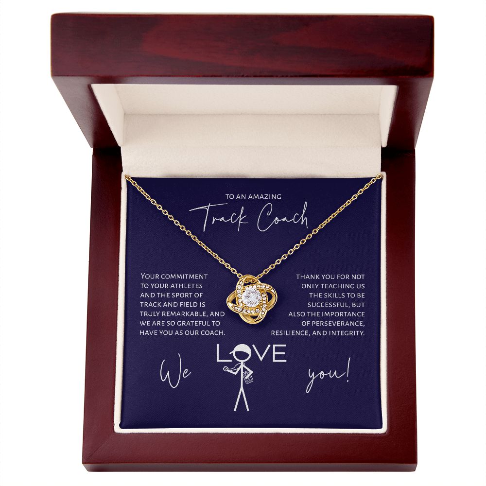 Track Coach Necklace, Gift for track and field coach, End of Season gift