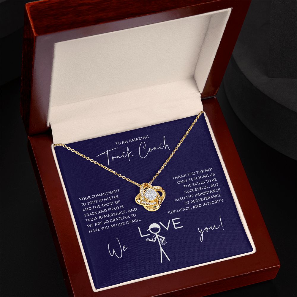 Track Coach Necklace, Gift for track and field coach, End of Season gift