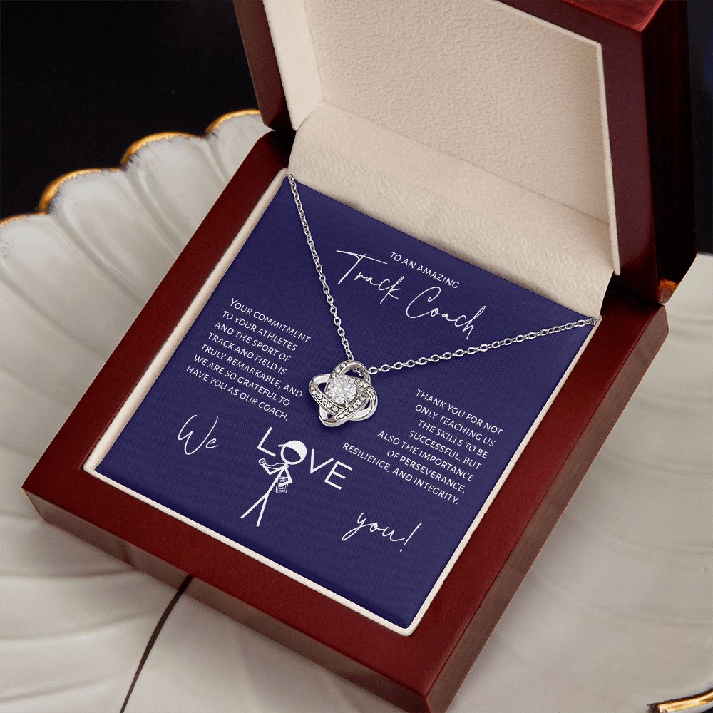 Track Coach Necklace, Gift for track and field coach, End of Season gift